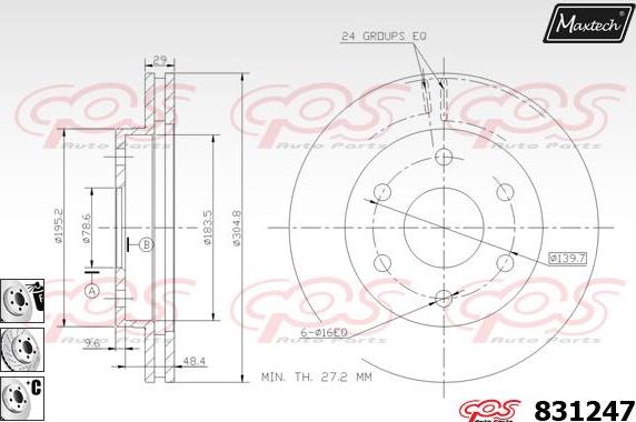 Maxtech 881221 - Kočioni disk www.molydon.hr