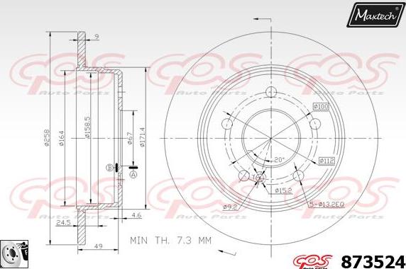 Maxtech 70180016 - Brtva, klip kočionih čeljusti www.molydon.hr