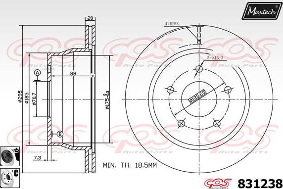 Maxtech 70180026 - Brtva, klip kočionih čeljusti www.molydon.hr