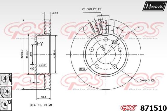 Maxtech 883412 - Kočioni disk www.molydon.hr