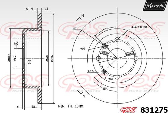 Maxtech 70180148 - Brtva, klip kočionih čeljusti www.molydon.hr