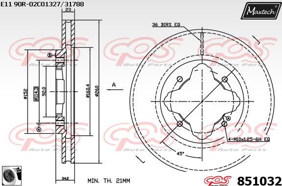 Maxtech 70180162 - Brtva, klip kočionih čeljusti www.molydon.hr