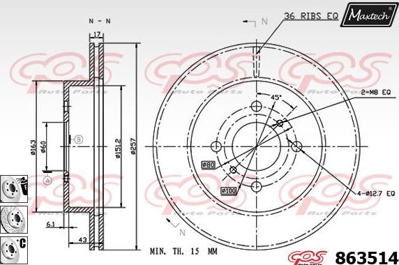 Maxtech 70180104 - Brtva, klip kočionih čeljusti www.molydon.hr