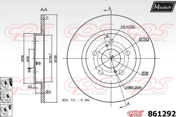 Maxtech 70180242 - Brtva, klip kočionih čeljusti www.molydon.hr