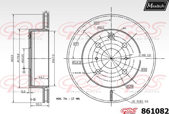 Maxtech 70180188 - Brtva, klip kočionih čeljusti www.molydon.hr