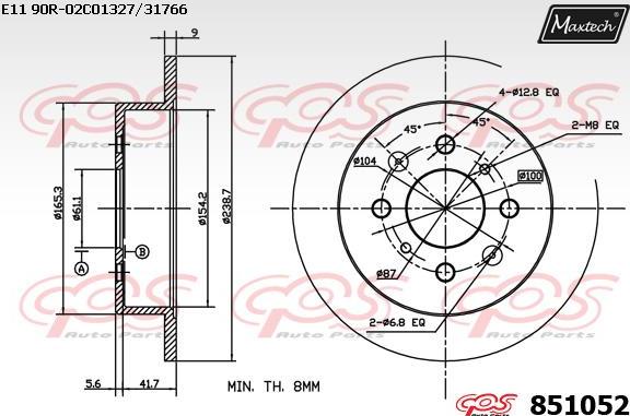 Maxtech 70180187 - Brtva, klip kočionih čeljusti www.molydon.hr