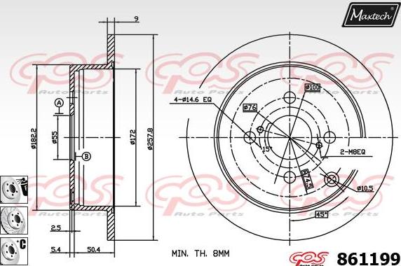 Maxtech 70180390 - Brtva, klip kočionih čeljusti www.molydon.hr