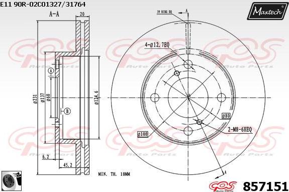 Maxtech 70180392 - Brtva, klip kočionih čeljusti www.molydon.hr