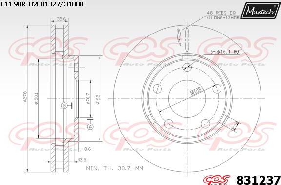 Maxtech 70180346 - Brtva, klip kočionih čeljusti www.molydon.hr