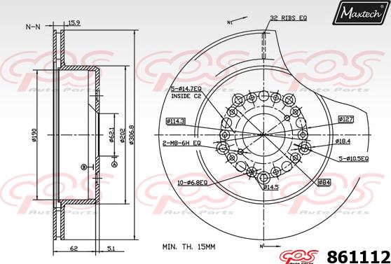 Maxtech 70180342 - Brtva, klip kočionih čeljusti www.molydon.hr