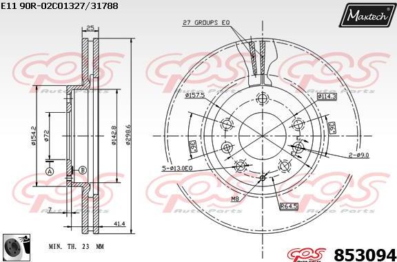 Maxtech 70180350 - Brtva, klip kočionih čeljusti www.molydon.hr