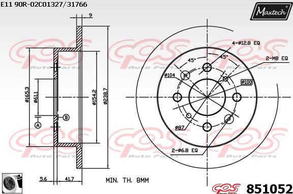 Maxtech 70180351 - Brtva, klip kočionih čeljusti www.molydon.hr