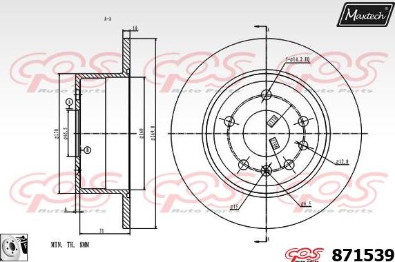 Maxtech 70180305 - Brtva, klip kočionih čeljusti www.molydon.hr