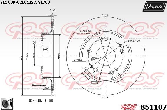 Maxtech 70180307 - Brtva, klip kočionih čeljusti www.molydon.hr