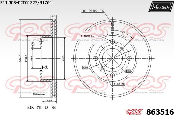 Maxtech 70180314 - Brtva, klip kočionih čeljusti www.molydon.hr