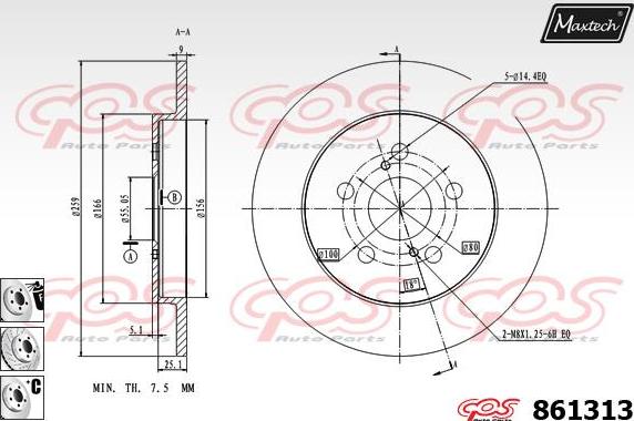 Maxtech 70180389 - Brtva, klip kočionih čeljusti www.molydon.hr