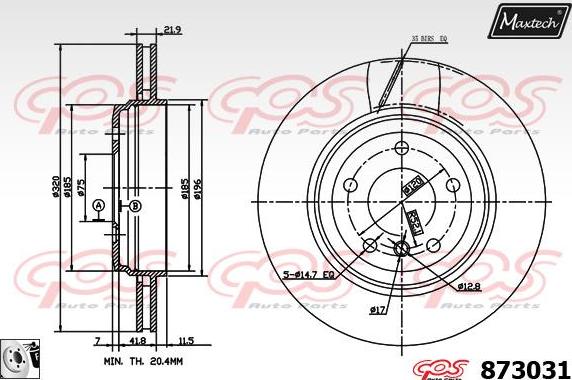 Maxtech 70180380 - Brtva, klip kočionih čeljusti www.molydon.hr