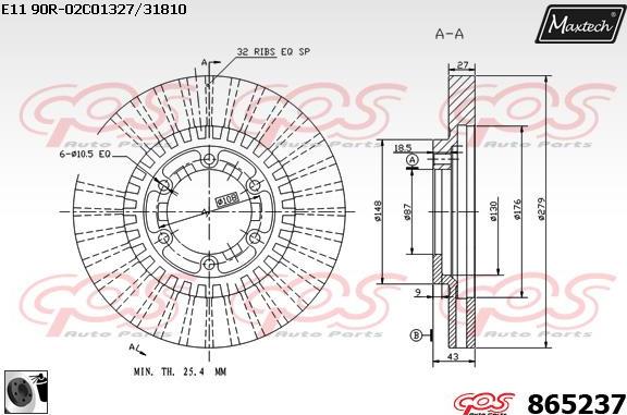 Maxtech 70180331 - Brtva, klip kočionih čeljusti www.molydon.hr