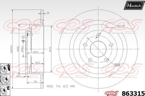 Maxtech 70180332 - Brtva, klip kočionih čeljusti www.molydon.hr