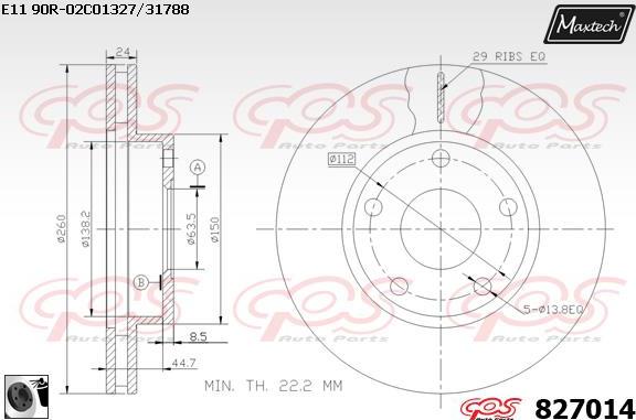 Maxtech 70180328 - Brtva, klip kočionih čeljusti www.molydon.hr