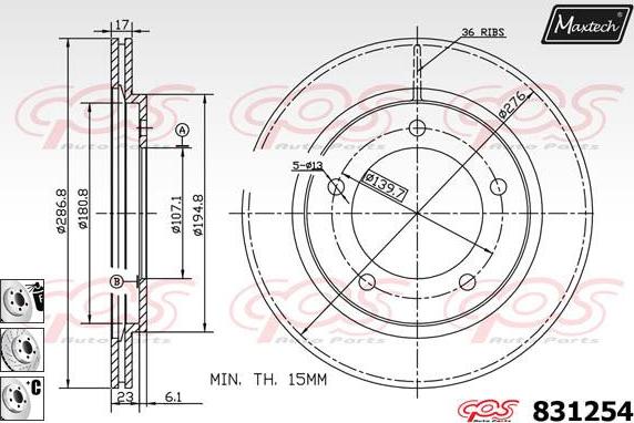 Maxtech 70180373 - Brtva, klip kočionih čeljusti www.molydon.hr