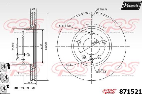 Maxtech 70180372 - Brtva, klip kočionih čeljusti www.molydon.hr