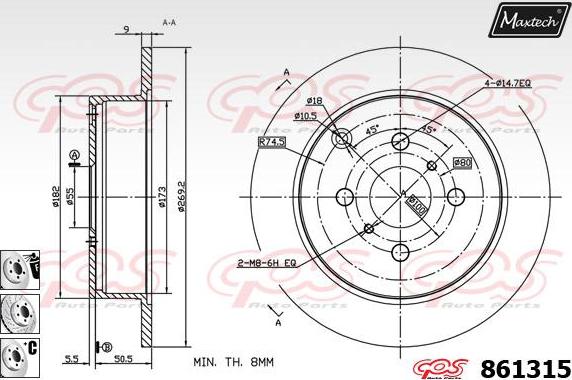 Maxtech 70180377 - Brtva, klip kočionih čeljusti www.molydon.hr