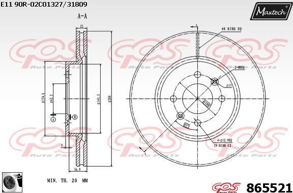 Maxtech 70180291 - Brtva, klip kočionih čeljusti www.molydon.hr