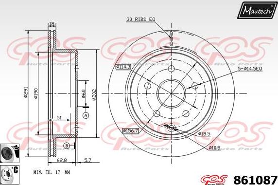 Maxtech 70180293 - Brtva, klip kočionih čeljusti www.molydon.hr