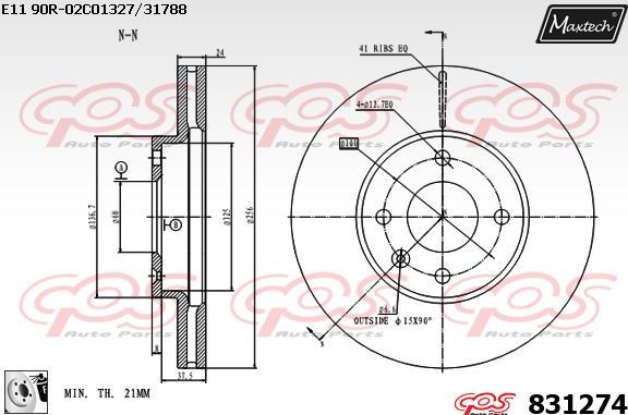 Maxtech 70180259 - Brtva, klip kočionih čeljusti www.molydon.hr