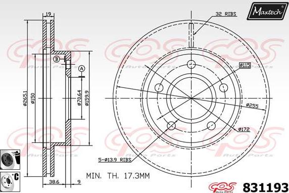 Maxtech 70180258 - Brtva, klip kočionih čeljusti www.molydon.hr