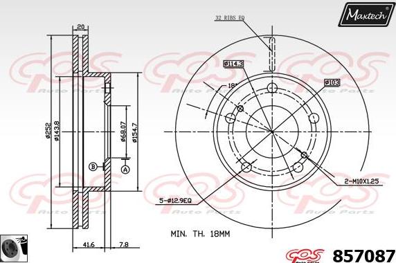 Maxtech 70180267 - Brtva, klip kočionih čeljusti www.molydon.hr