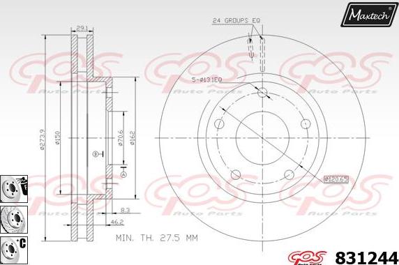 Maxtech 827025 - Kočioni disk www.molydon.hr