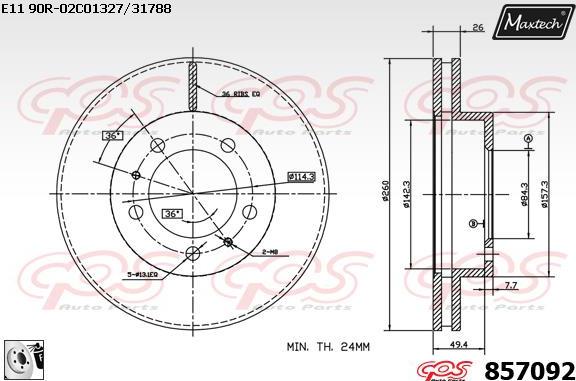 Maxtech 70180280 - Brtva, klip kočionih čeljusti www.molydon.hr