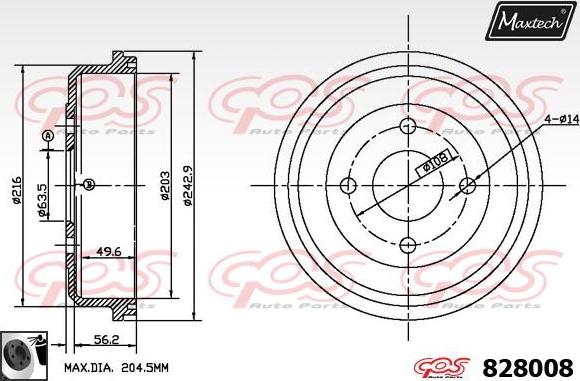 Maxtech 70180287 - Brtva, klip kočionih čeljusti www.molydon.hr