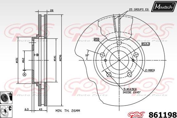 Maxtech 70200498 - Set za popravak, kočione čeljusti www.molydon.hr