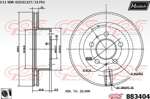 Maxtech 70200493 - Set za popravak, kočione čeljusti www.molydon.hr