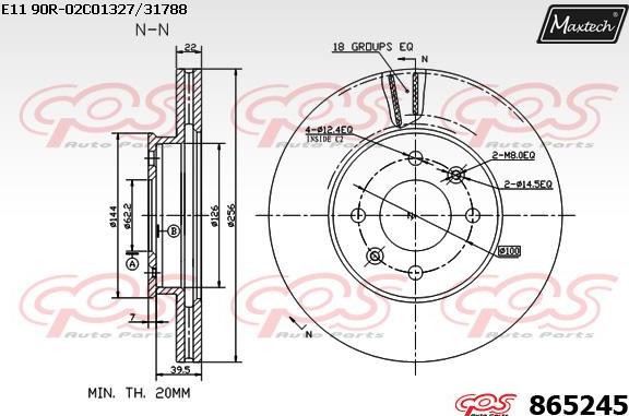 Maxtech 70200465 - Set za popravak, kočione čeljusti www.molydon.hr