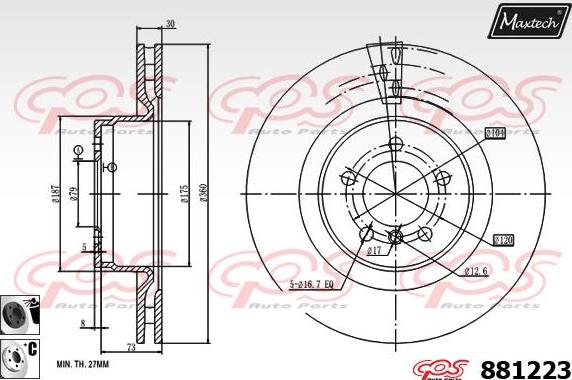 Maxtech 70200463 - Set za popravak, kočione čeljusti www.molydon.hr