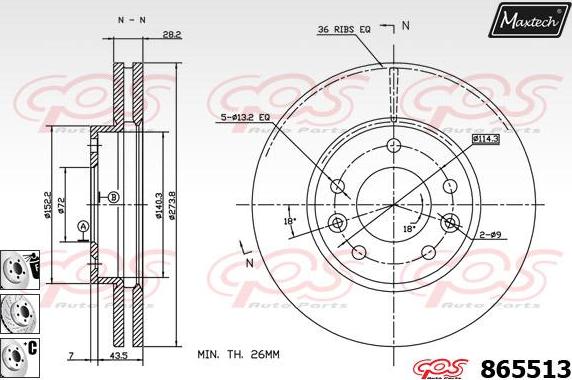 Maxtech 72948014 - Klip, kočione čeljusti www.molydon.hr