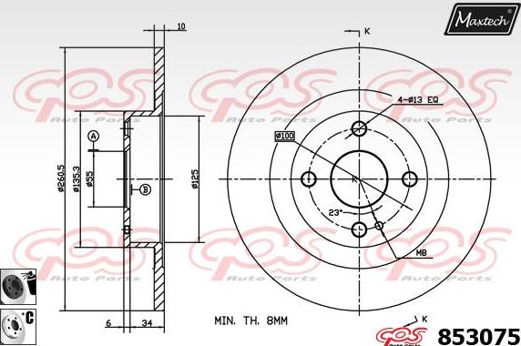 Maxtech 70200480 - Set za popravak, kočione čeljusti www.molydon.hr