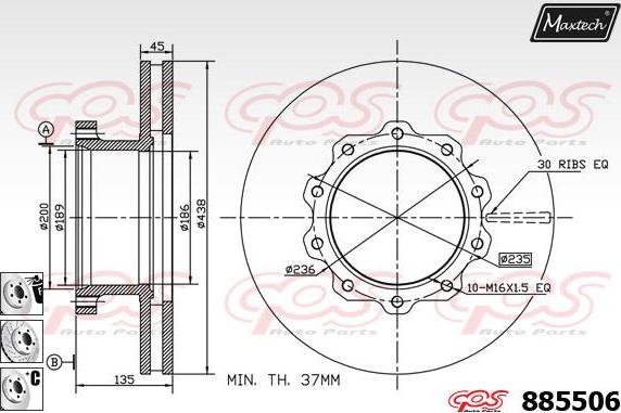 Maxtech 875611 - Kočioni disk www.molydon.hr