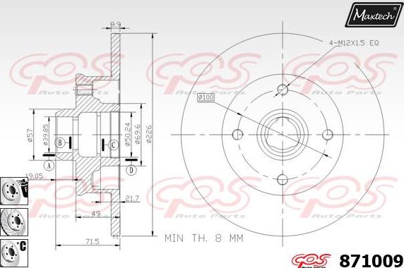 Maxtech 70200474 - Set za popravak, kočione čeljusti www.molydon.hr