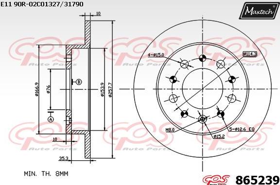 Maxtech 70200471 - Set za popravak, kočione čeljusti www.molydon.hr