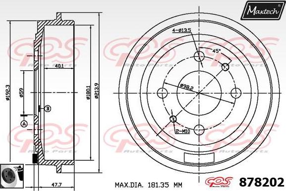 Maxtech 70200478 - Set za popravak, kočione čeljusti www.molydon.hr