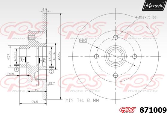 Maxtech 70200543 - Set za popravak, kočione čeljusti www.molydon.hr