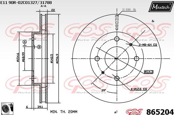 Maxtech 70200550 - Set za popravak, kočione čeljusti www.molydon.hr