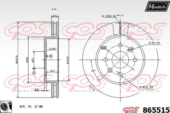 Maxtech 70200552 - Set za popravak, kočione čeljusti www.molydon.hr