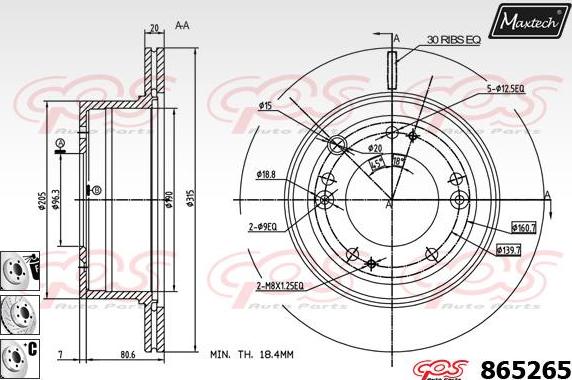 Maxtech 873062 - Kočioni disk www.molydon.hr