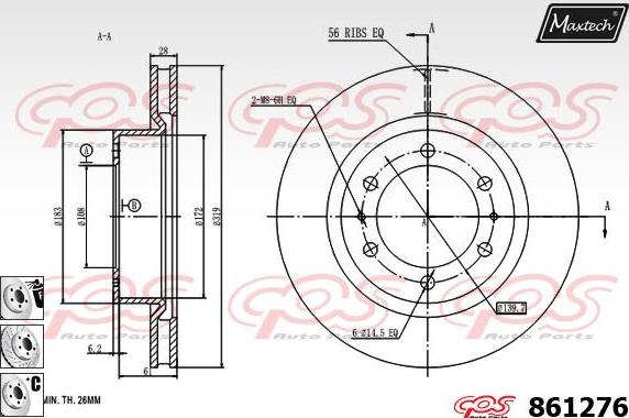 Maxtech 851109 - Kočioni disk www.molydon.hr